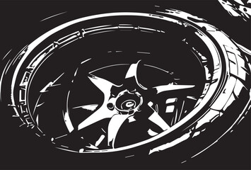Obraz premium Grunge texture of a Sports car details