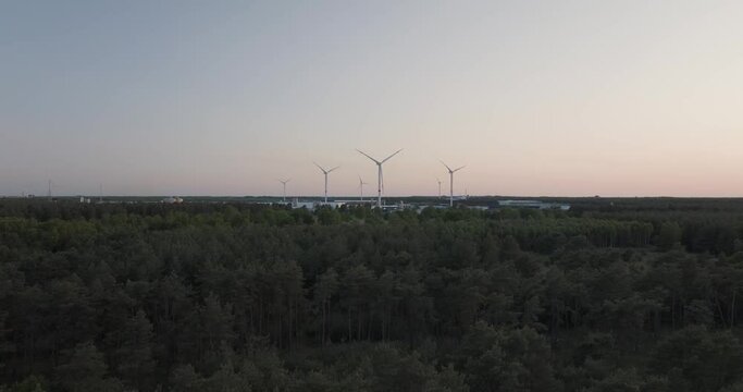 Aerial view of Sahara Lommel nature reserve, Lommel, Belgium.