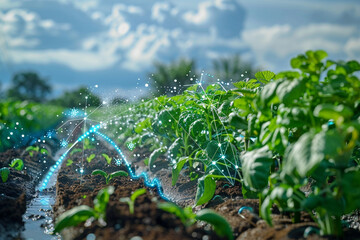 Smart irrigation systems adjusting watering schedules based on weather forecasts and plant needs.
