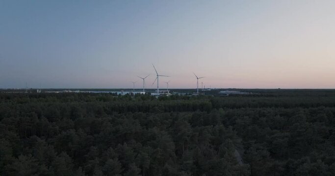 Aerial view of Sahara Lommel nature reserve, Lommel, Belgium.