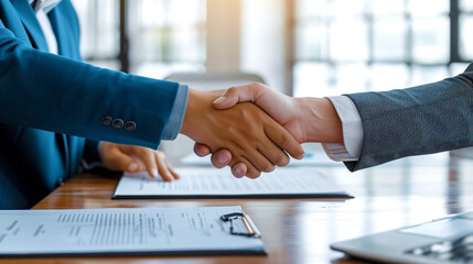 handshake business deal contract cooperation concept - obrazy, fototapety, plakaty