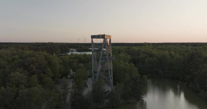 Aerial view of Sahara Lommel nature reserve, Lommel, Belgium.