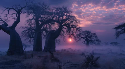 Selbstklebende Fototapeten Baobab Dusk Sentinels © dasom
