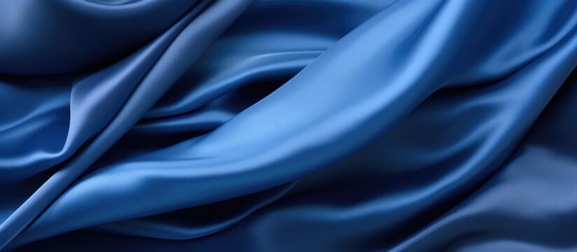 Silk Fabric Texture in Blue Color