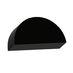 3D black geometrical abstract shape