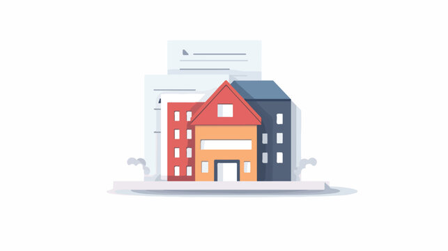 A unique design icon of property paper flat vector 