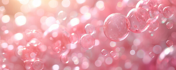 iridescent bubble pink pastel background