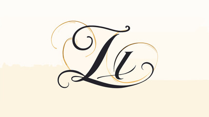 An elegant and feminine style handwritten letter typ