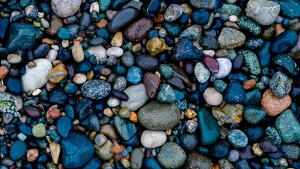 Tuinposter pebble beach natural background copy space. © Наталья Добровольска