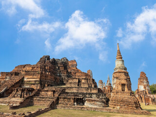 Ayutthaya Historical Park, Phra Nakhon Si Ayutthaya. Temple Pagoda in Ayutthaya of Thailand