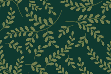 Seamless pattern with tropical leaves. Vector botanical illustration. Summer background for print, wallpaper, fabric. - 758931415