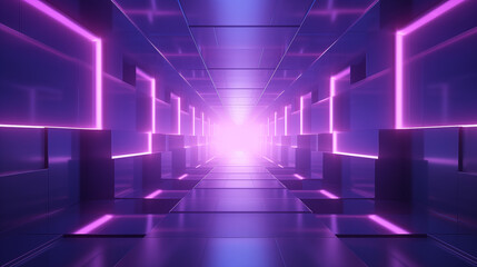 Purple abstract background with glowing lines, blending light and technology elements into a futuristic digital art design