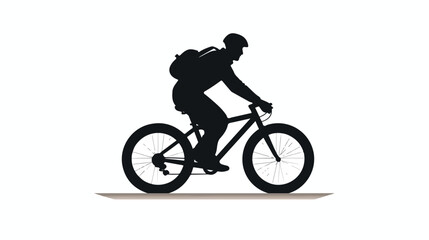 Obraz na płótnie Canvas Bicyclist riding their bike and wearing a safety