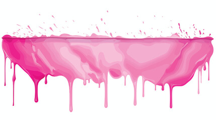 Bright watercolor pink stain drips. Abstract 