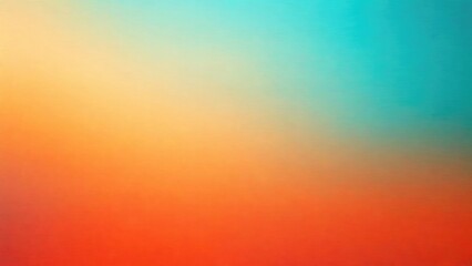 Obraz premium Orange Teal grey brown, color gradient rough abstract background, grainy noise grungy