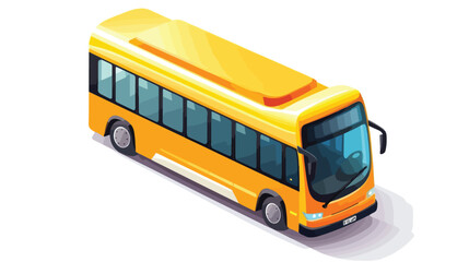 bus transport vehicle icon flat vector