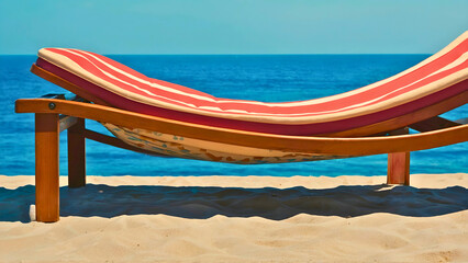 A lounger next to a sandy beach and the sea is certainly one of the most beautiful things in life.