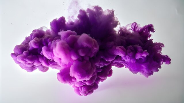 Purple Ink Stain Cloud Form Stock Image