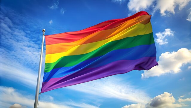 Vibrant LGBT Flag - Celebrating Pride Day Stock Image