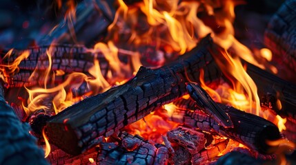 Close-up of a bonfire

