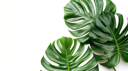 Monstera photography style wallpaper represents beauty and good meaning of life - obrazy, fototapety, plakaty