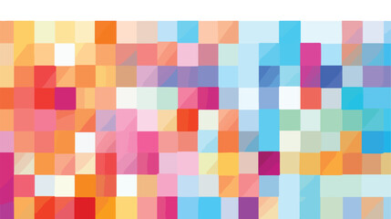 Colorful vector of multicolored square pattern. flat