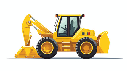 Obraz na płótnie Canvas Construction machinery yellow bulldozer
