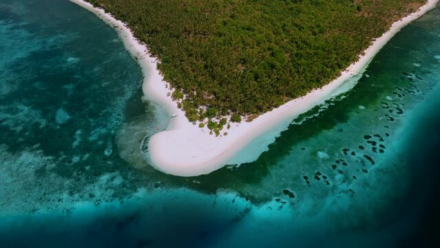 Aerial view of beautiful Balabac Island, Palawan, Philippines.