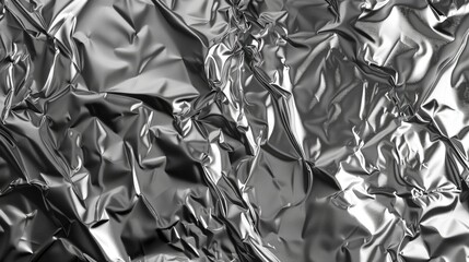 Close up of a sheet of tin foil. Can be used for cooking or household concept