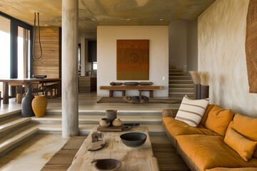 Fototapeta premium A modern minimalist african living room