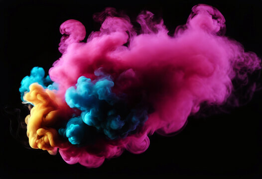 Colored background smoke black