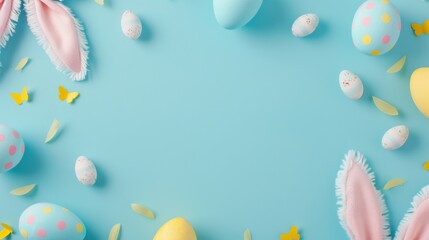 Fototapeta na wymiar Colorful background with Easter eggs