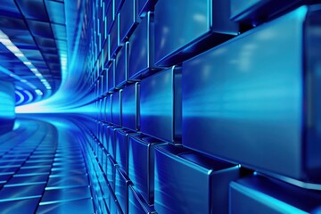 Cyber Blue: Digital Space Background