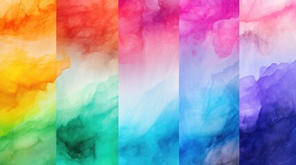 Vibrant rainbow of colored smoke, perfect for abstract backgrounds