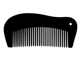 Comb silhouette vector art white background