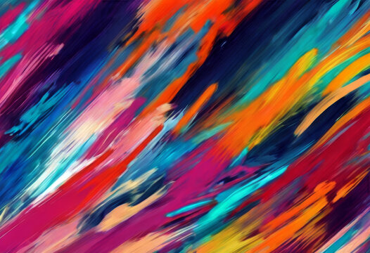 Unique vibrant wallpaper colorful brush Brushed creative illustration Painted creation Abstract background strokes artistic