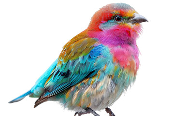 Exotic Bird Bright on transparent background,