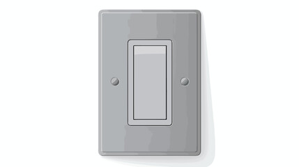 Gray light switch. flat vector  flat vector 