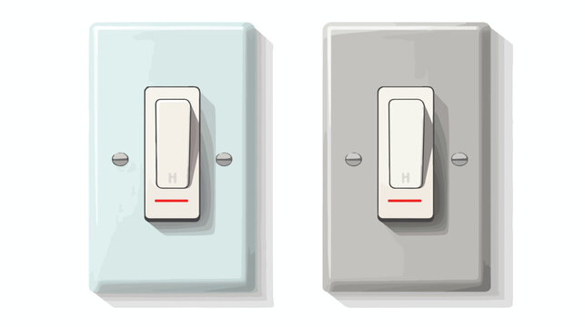 Gray light switch. flat vector  flat vector 