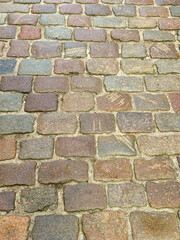 Colorful brick road in Poland