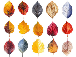 Autumn leaves isolated background,created with Generative AI tecnology.