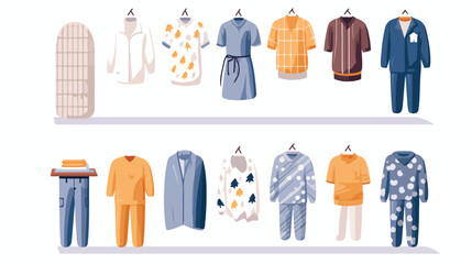 Home wear clothes  design home wear  flat vector 