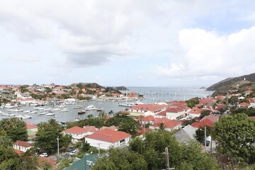 Obraz premium Landscape of Gustavia in Saint Barthelemy