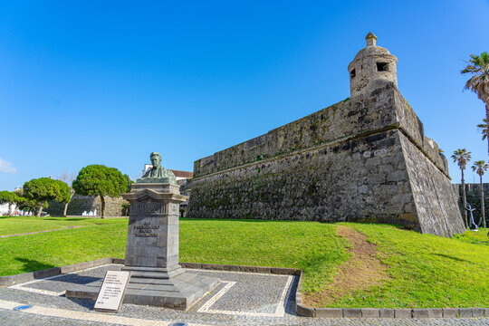 Statue in honor of Teofilo Braga.Ponta Delgada-S&atilde;o Miguel-A&ccedil;ores-Portugal.3-3-2024