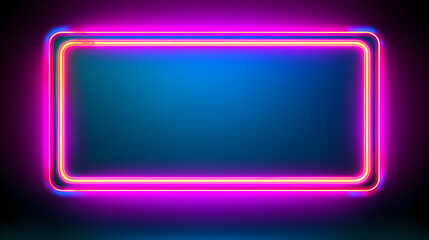 Rectangular neon light with empty copy space for your text