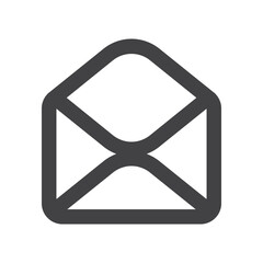 icon mail, message, inbox envelope flat style icon isolated on white background