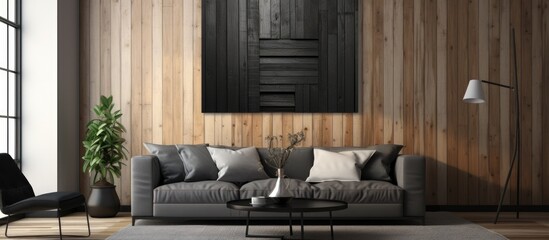 Monochrome wood wall contrast