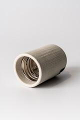 ceramic lamp holder on white background