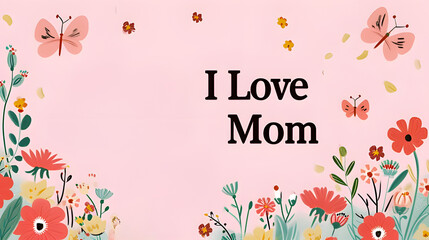 Celebrate Mothers Day with Love: Floral Greeting Card Design