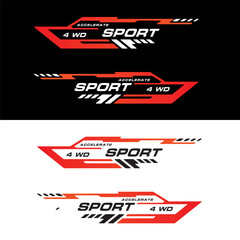 Fototapeta premium car stickers stripe abstract shape sport racing vinyl decal templates isolated set